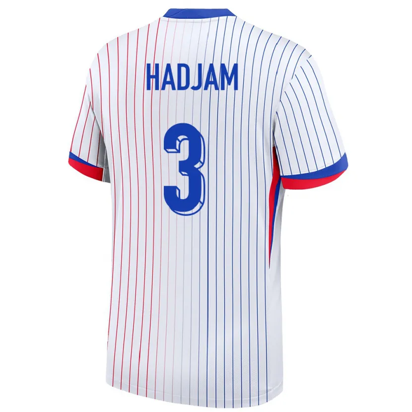 DanxenメンズフランスJaouen Hadjam#3白アウェイシャツ24-26ジャージーユニフォーム