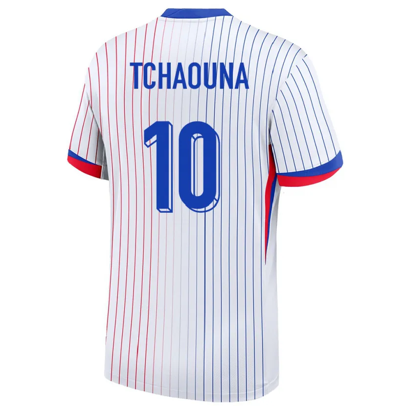 DanxenメンズフランスLoum Tchaouna#10白アウェイシャツ24-26ジャージーユニフォーム