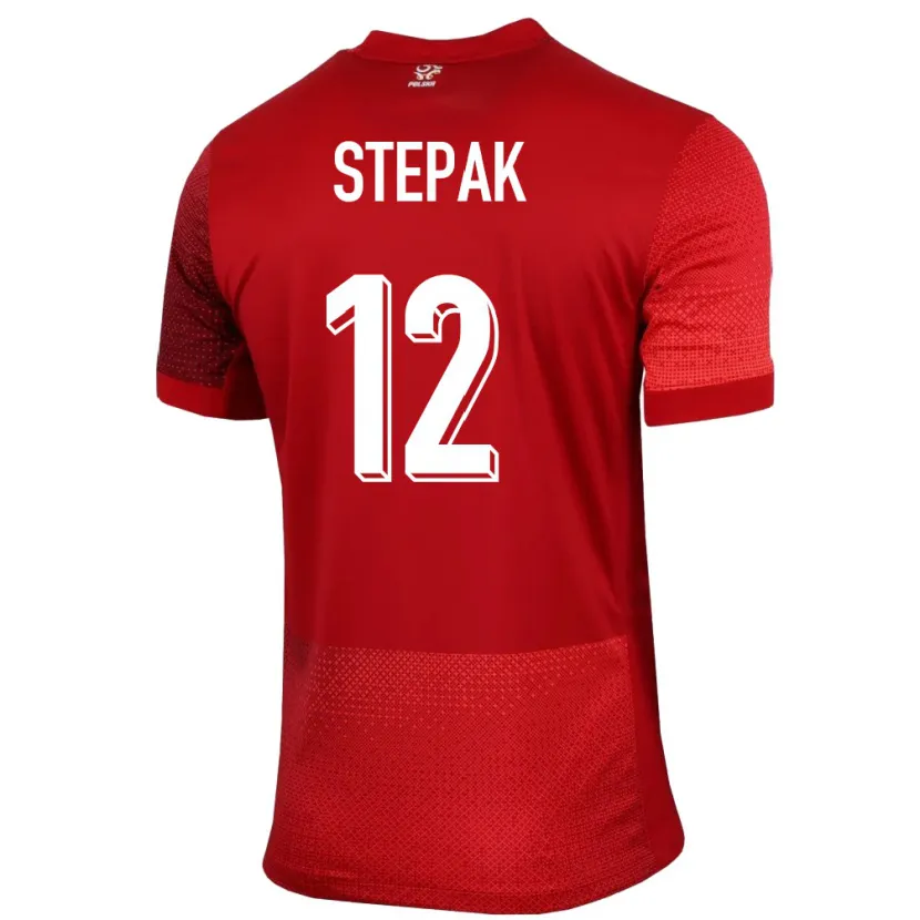 DanxenメンズポーランドJakub Stepak#12赤アウェイシャツ24-26ジャージーユニフォーム