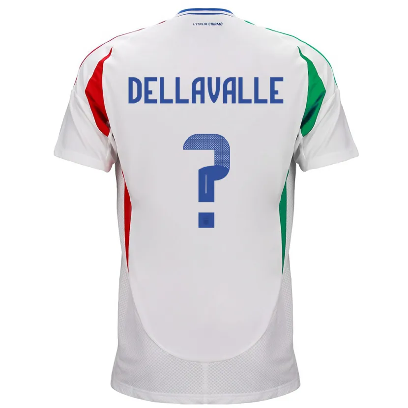 DanxenメンズイタリアAlessandro Dellavalle#0白アウェイシャツ24-26ジャージーユニフォーム