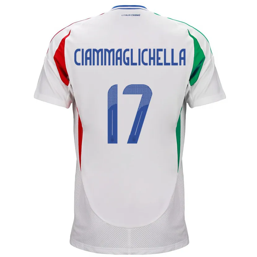 DanxenメンズイタリアAaron Ciammaglichella#17白アウェイシャツ24-26ジャージーユニフォーム