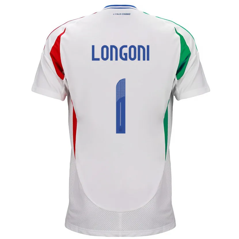 DanxenメンズイタリアAlessandro Longoni#1白アウェイシャツ24-26ジャージーユニフォーム