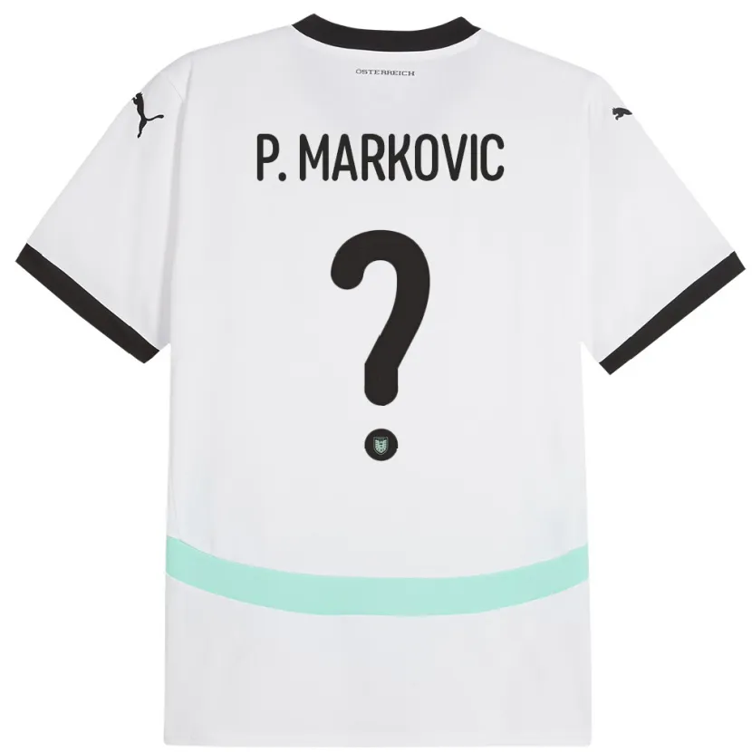 DanxenメンズオーストリアPetar Markovic#0白アウェイシャツ24-26ジャージーユニフォーム