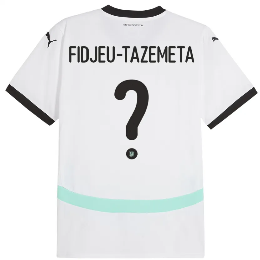 DanxenメンズオーストリアThierry Fidjeu-Tazemeta#0白アウェイシャツ24-26ジャージーユニフォーム