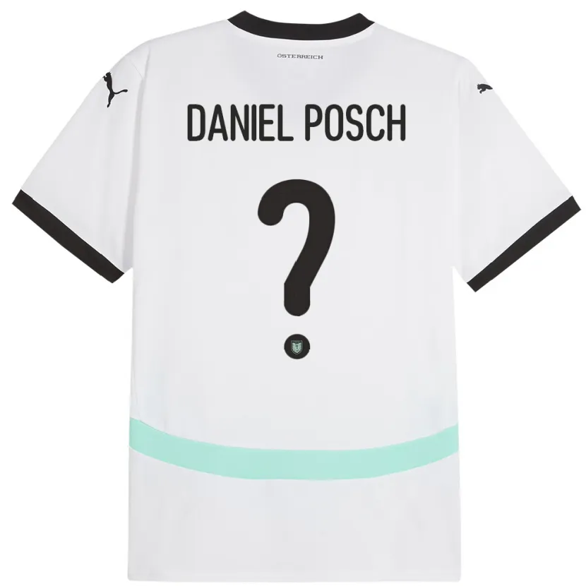 DanxenメンズオーストリアDaniel Posch#0白アウェイシャツ24-26ジャージーユニフォーム