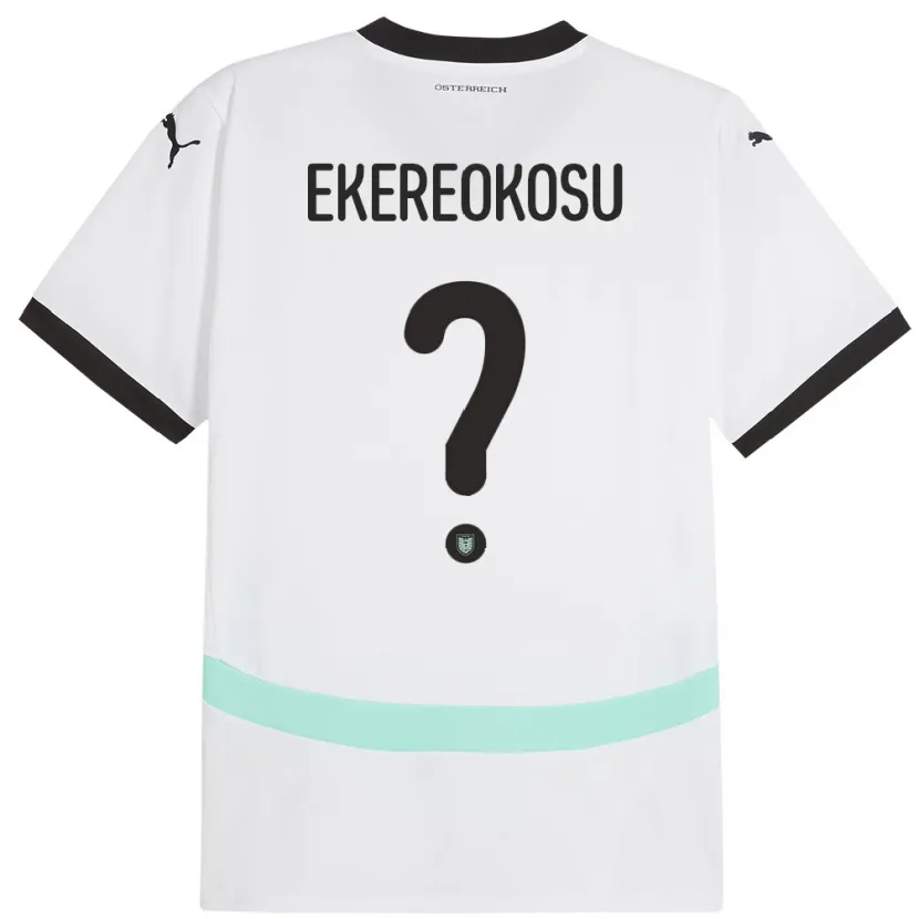 DanxenメンズオーストリアTare Ekereokosu#0白アウェイシャツ24-26ジャージーユニフォーム