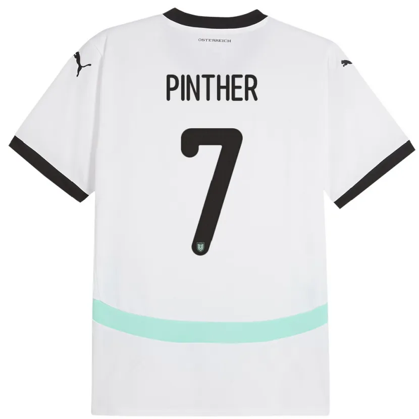 DanxenメンズオーストリアViktoria Pinther#7白アウェイシャツ24-26ジャージーユニフォーム