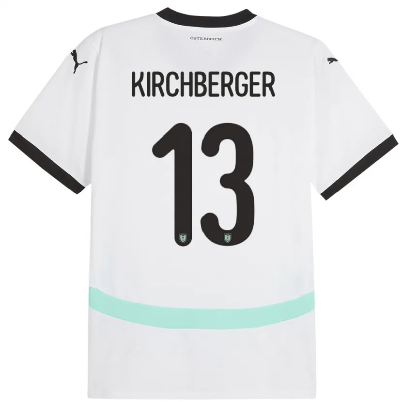 DanxenメンズオーストリアVirginia Kirchberger#13白アウェイシャツ24-26ジャージーユニフォーム