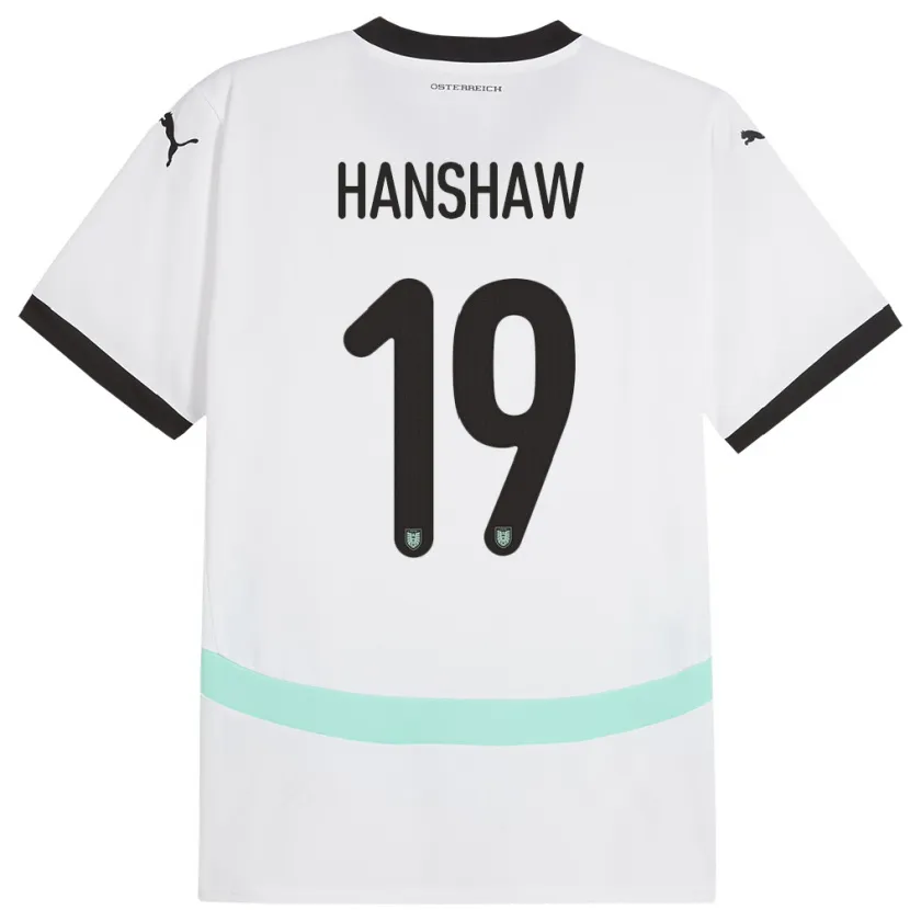 DanxenメンズオーストリアVerena Hanshaw#19白アウェイシャツ24-26ジャージーユニフォーム