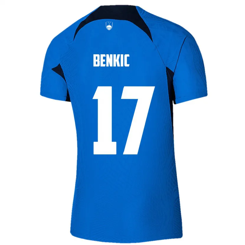 DanxenメンズスロベニアKevin Benkic#17青アウェイシャツ24-26ジャージーユニフォーム