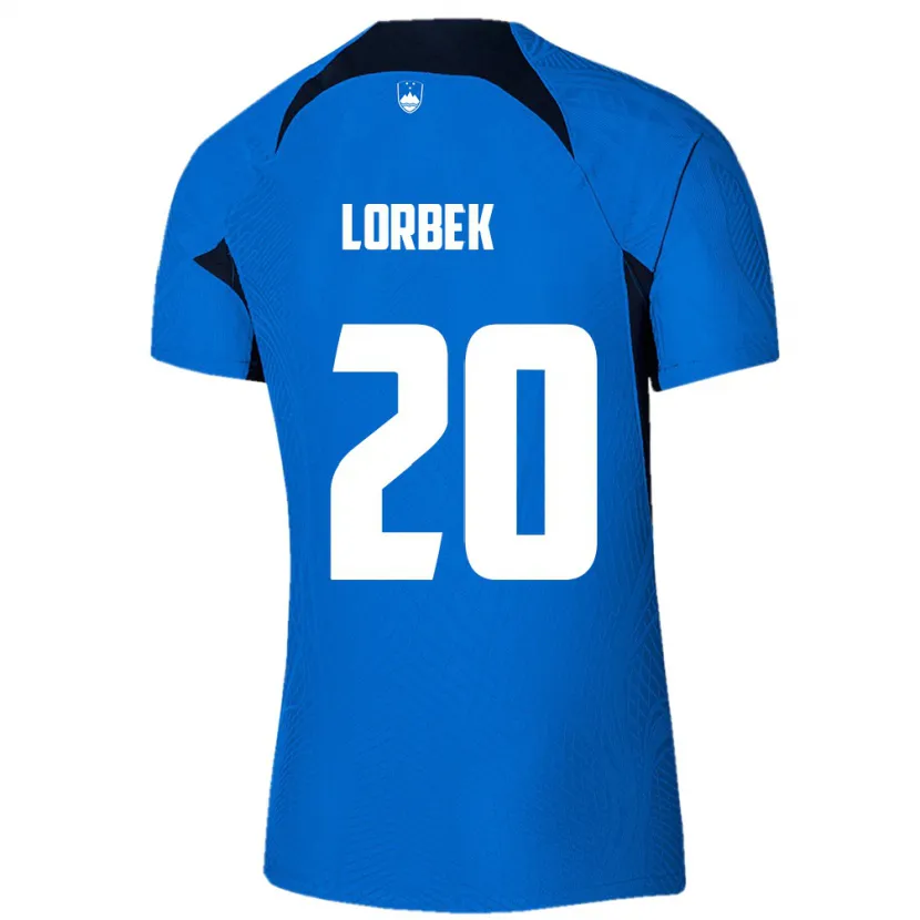 DanxenメンズスロベニアAnej Lorbek#20青アウェイシャツ24-26ジャージーユニフォーム