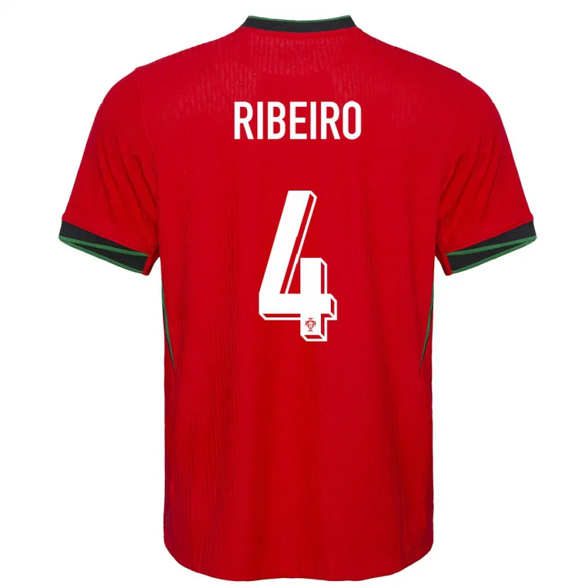 DanxenレディースポルトガルRicardo Ribeiro#4赤ホームシャツ24-26ジャージーユニフォーム