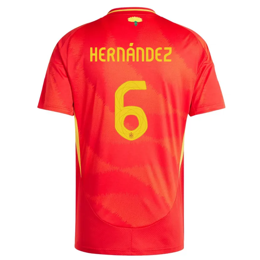 DanxenレディーススペインGerard Hernandez#6赤ホームシャツ24-26ジャージーユニフォーム