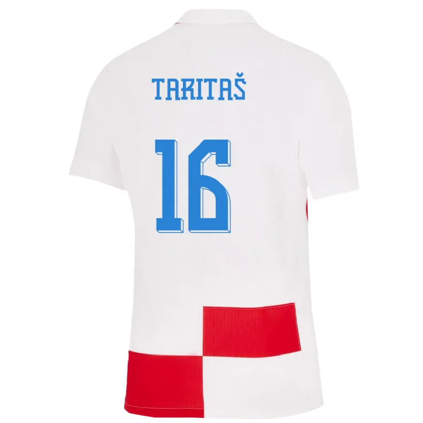 DanxenレディースクロアチアMartina Taritas#16赤、白ホームシャツ24-26ジャージーユニフォーム