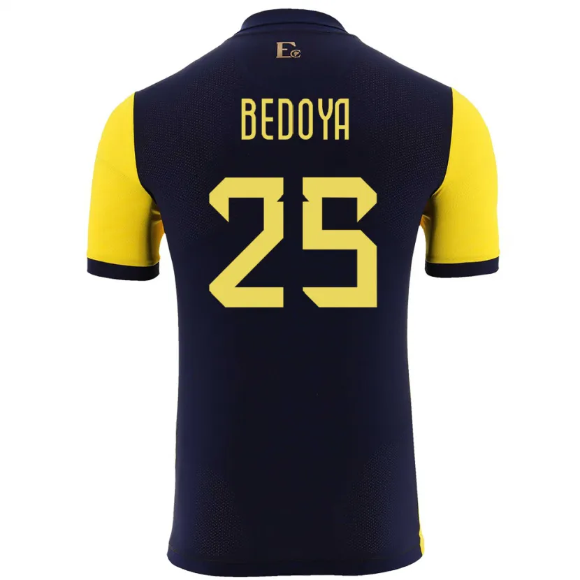 DanxenレディースエクアドルJaydah Bedoya#25黄ホームシャツ24-26ジャージーユニフォーム