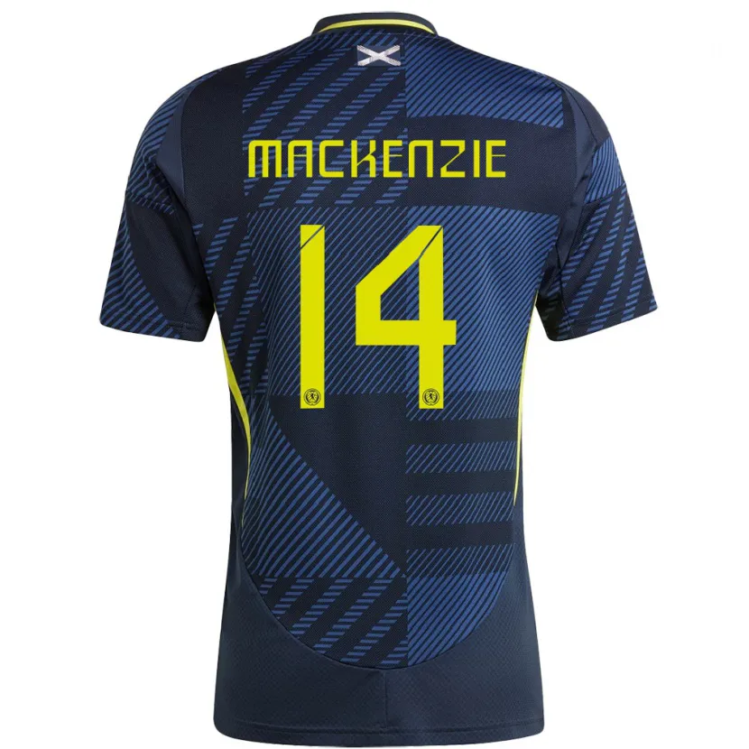 DanxenレディーススコットランドMagnus Mackenzie#14濃紺ホームシャツ24-26ジャージーユニフォーム