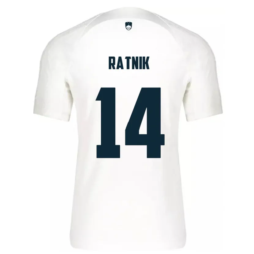 DanxenレディーススロベニアMarcel Ratnik#14白ホームシャツ24-26ジャージーユニフォーム