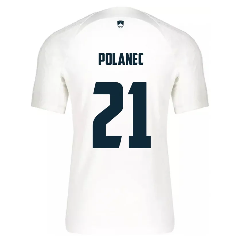 DanxenレディーススロベニアGaj Polanec#21白ホームシャツ24-26ジャージーユニフォーム