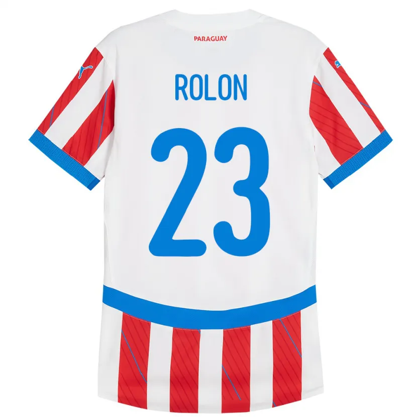 DanxenレディースパラグアイLuis Rolón#23赤、白ホームシャツ24-26ジャージーユニフォーム