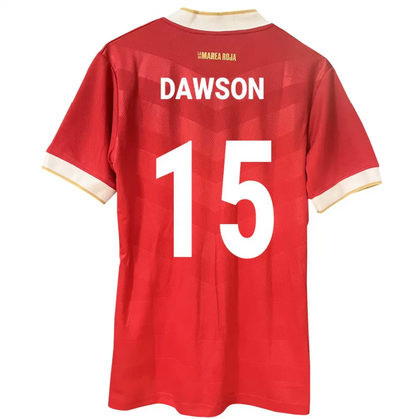 DanxenレディースパナマDidier Dawson#15赤ホームシャツ24-26ジャージーユニフォーム