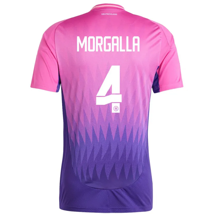 DanxenレディースドイツLeandro Morgalla#4ピンクパープルアウェイシャツ24-26ジャージーユニフォーム