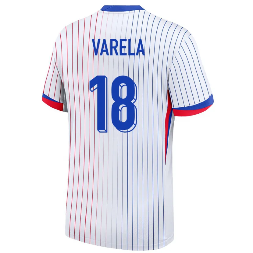 DanxenレディースフランスJordan Varela#18白アウェイシャツ24-26ジャージーユニフォーム