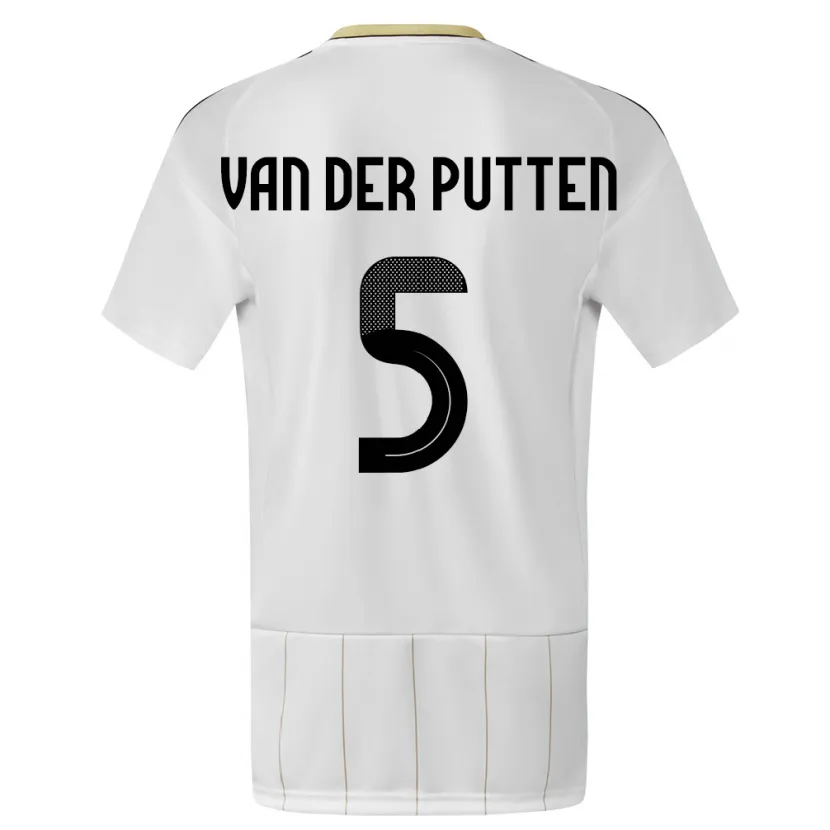 DanxenレディースコスタリカSantiago Van Der Putten#5白アウェイシャツ24-26ジャージーユニフォーム