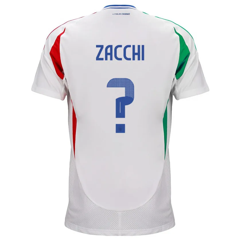 DanxenレディースイタリアGioele Zacchi#0白アウェイシャツ24-26ジャージーユニフォーム