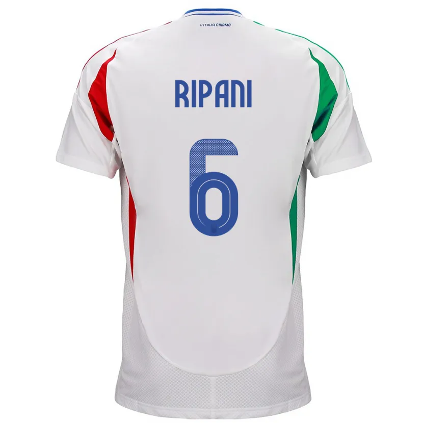 DanxenレディースイタリアDiego Ripani#6白アウェイシャツ24-26ジャージーユニフォーム