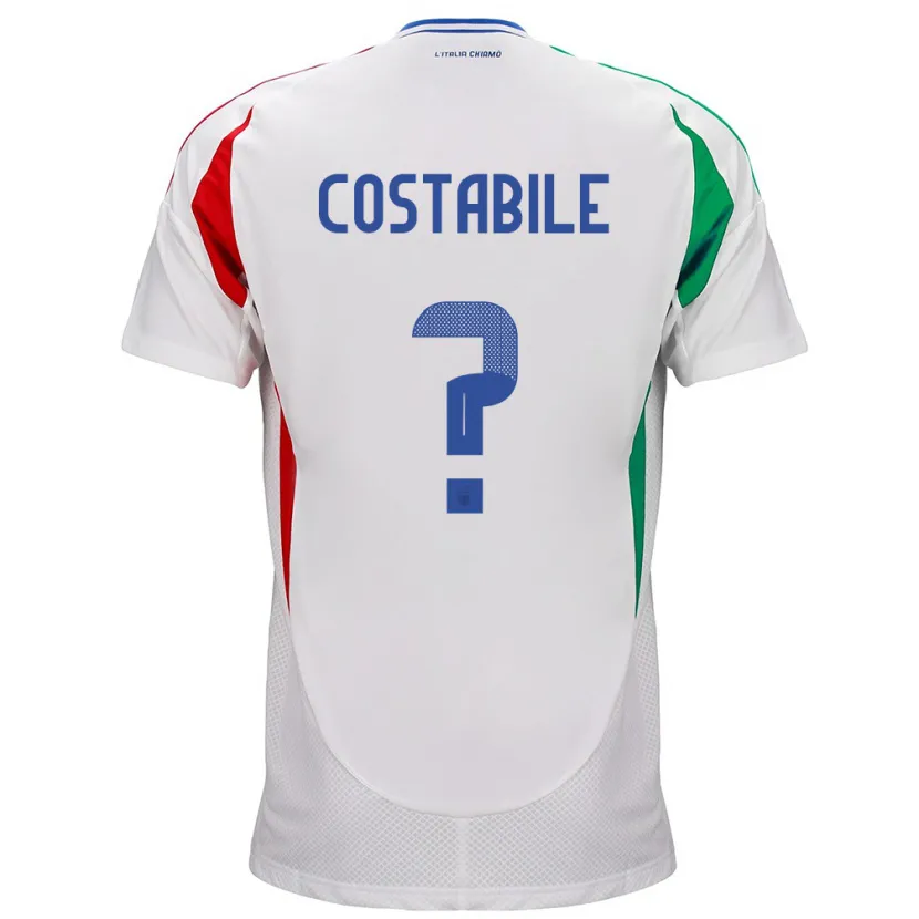 DanxenレディースイタリアCristian Costabile#0白アウェイシャツ24-26ジャージーユニフォーム