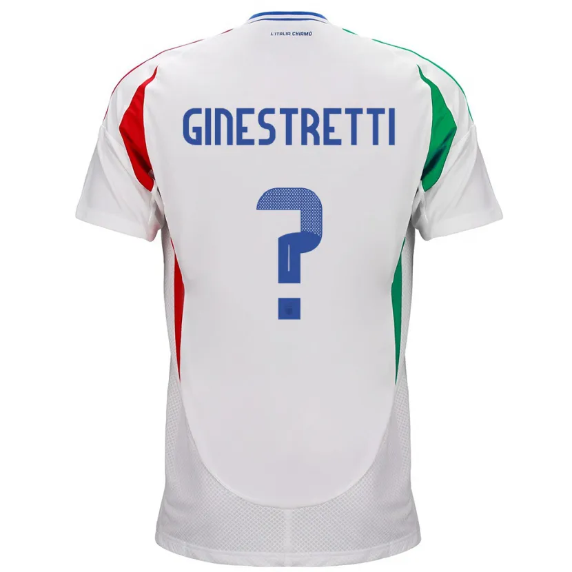 DanxenレディースイタリアDavide Ginestretti#0白アウェイシャツ24-26ジャージーユニフォーム