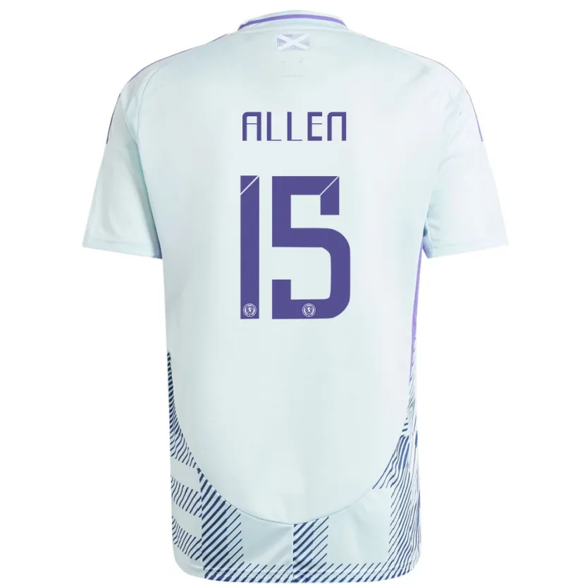 DanxenレディーススコットランドGreig Allen#15ライトミントブルーアウェイシャツ24-26ジャージーユニフォーム