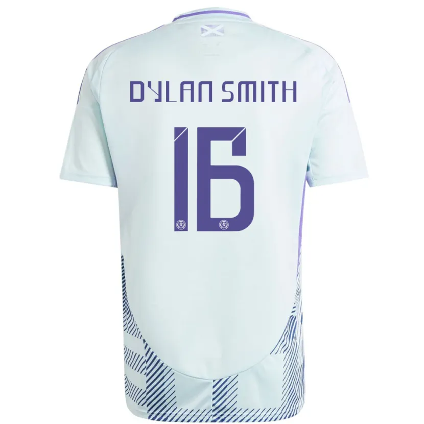 DanxenレディーススコットランドDylan Smith#16ライトミントブルーアウェイシャツ24-26ジャージーユニフォーム