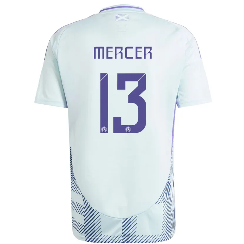 DanxenレディーススコットランドJamie Mercer#13ライトミントブルーアウェイシャツ24-26ジャージーユニフォーム