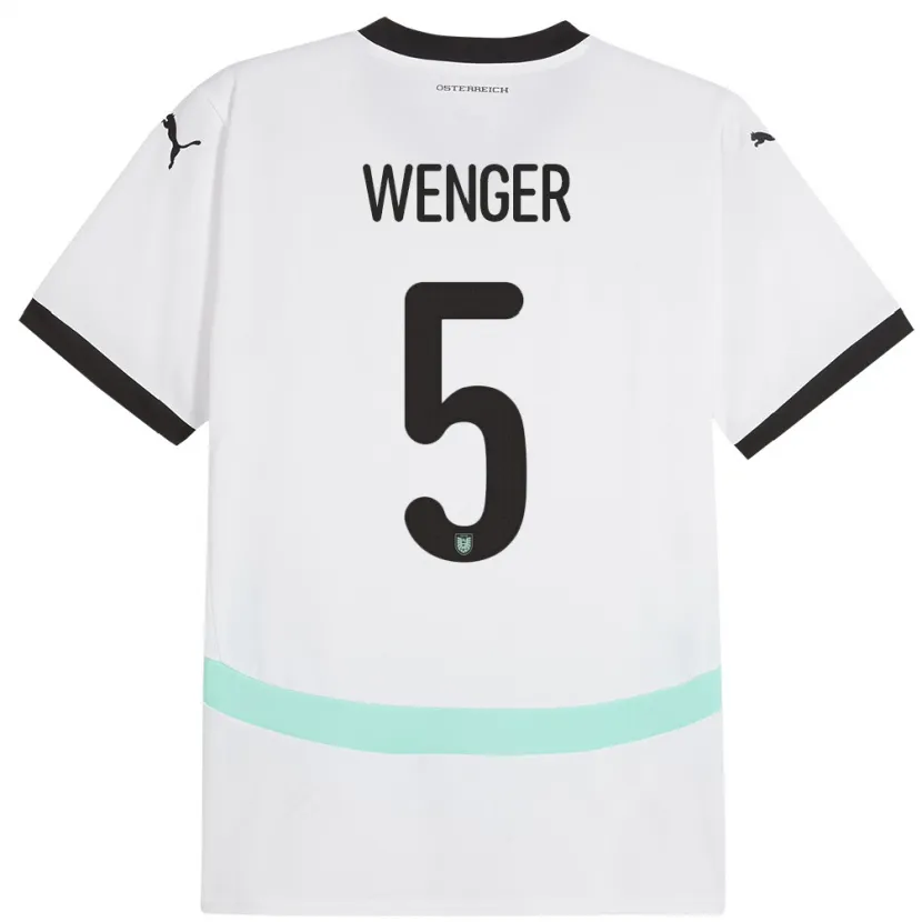 DanxenレディースオーストリアClaudia Wenger#5白アウェイシャツ24-26ジャージーユニフォーム