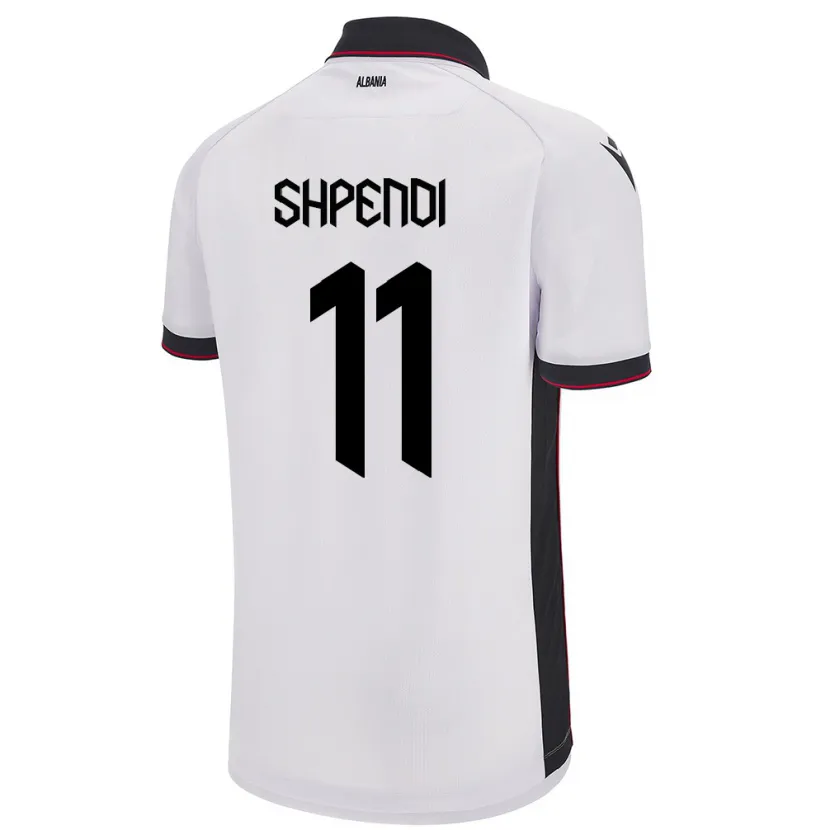 DanxenレディースアルバニアStiven Shpendi#11白アウェイシャツ24-26ジャージーユニフォーム