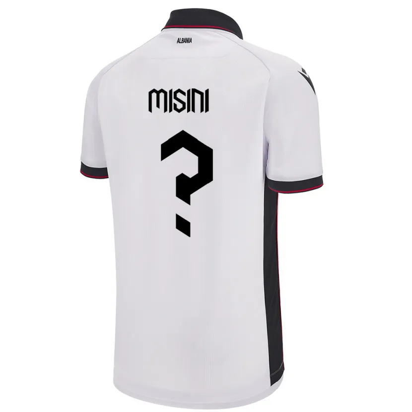 DanxenレディースアルバニアEltion Misini#0白アウェイシャツ24-26ジャージーユニフォーム