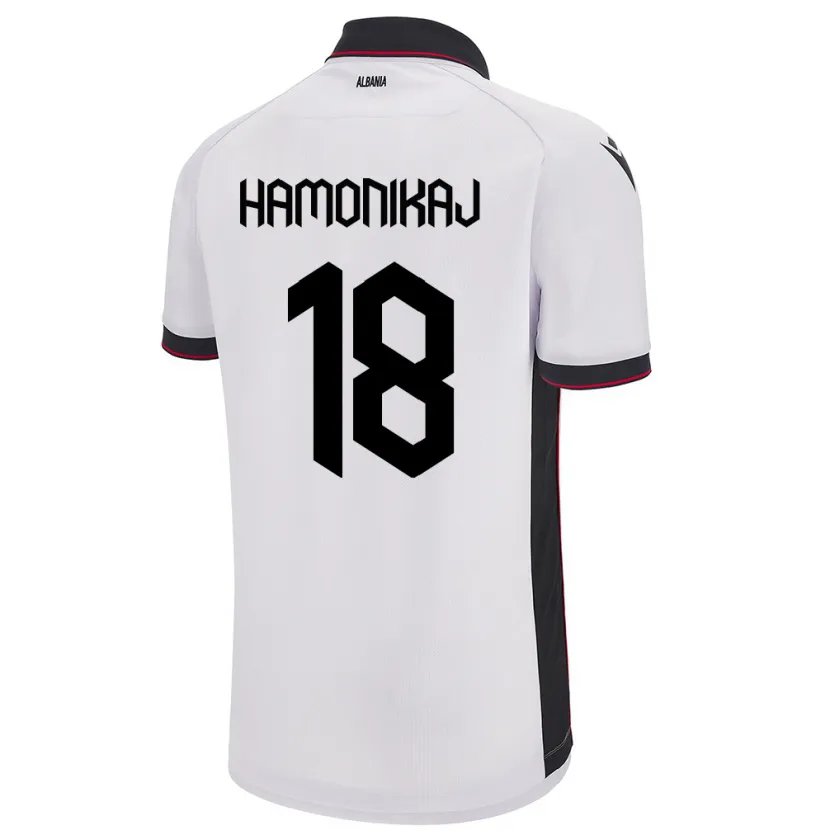 DanxenレディースアルバニアKlea Hamonikaj#18白アウェイシャツ24-26ジャージーユニフォーム