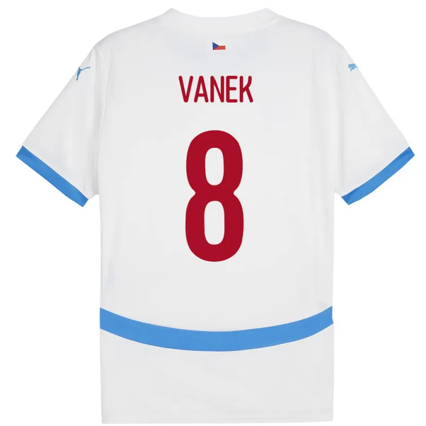 DanxenレディースチェコLukas Vanek#8白アウェイシャツ24-26ジャージーユニフォーム