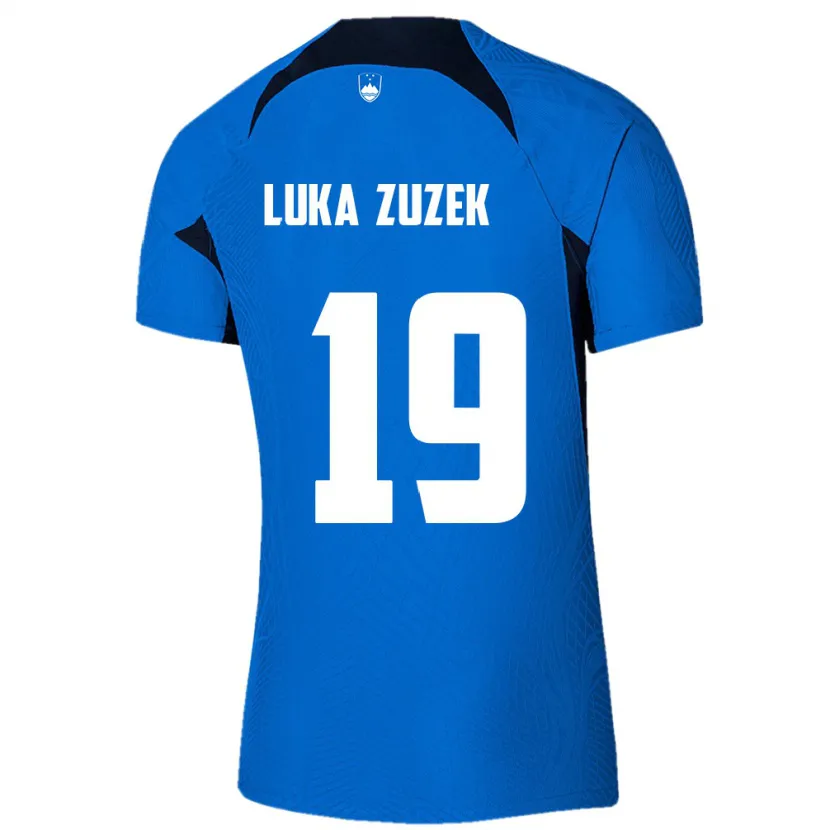 DanxenレディーススロベニアZan Luka Zuzek#19青アウェイシャツ24-26ジャージーユニフォーム