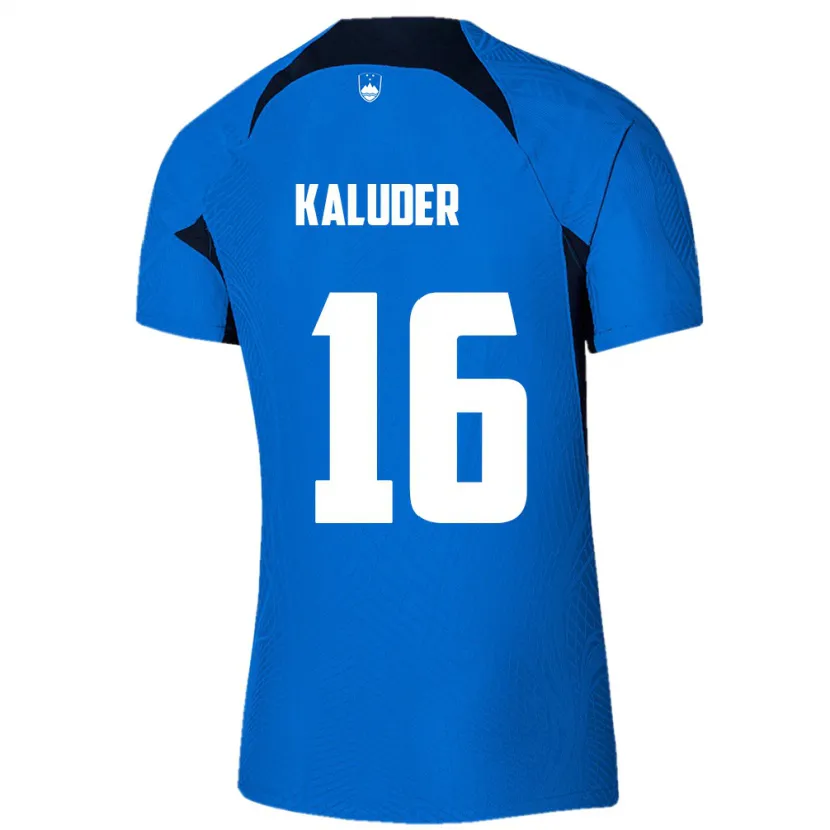 DanxenレディーススロベニアGrega Kaluder#16青アウェイシャツ24-26ジャージーユニフォーム