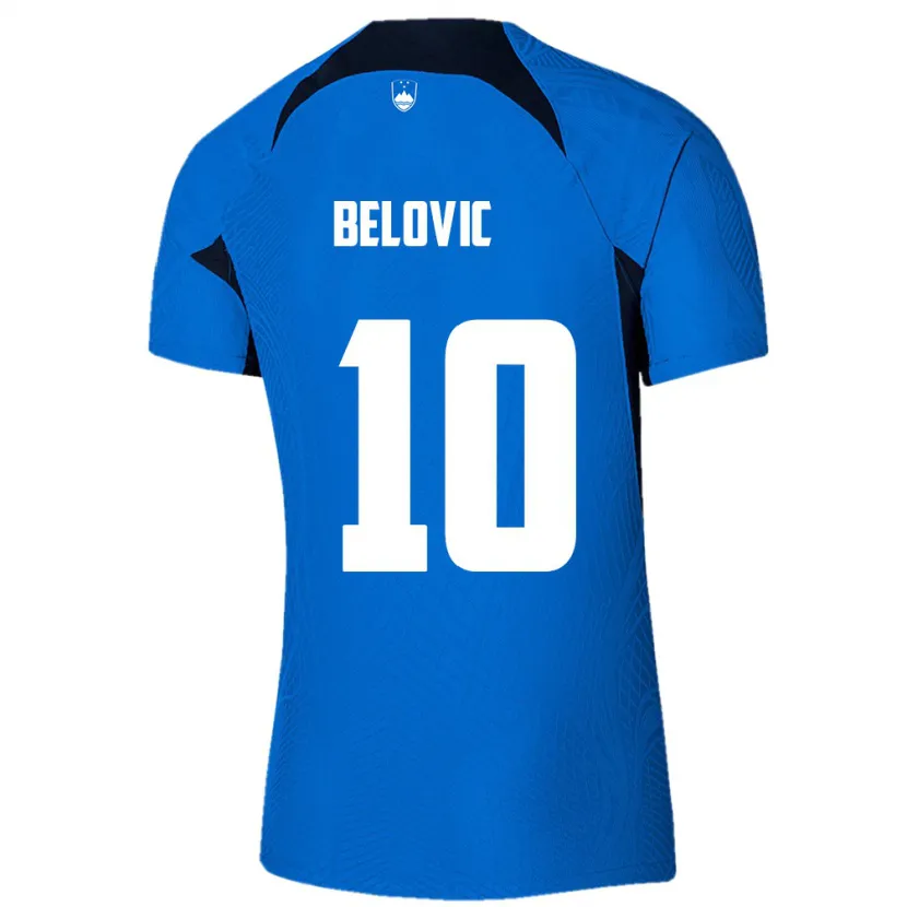 DanxenレディーススロベニアNik Belovic#10青アウェイシャツ24-26ジャージーユニフォーム