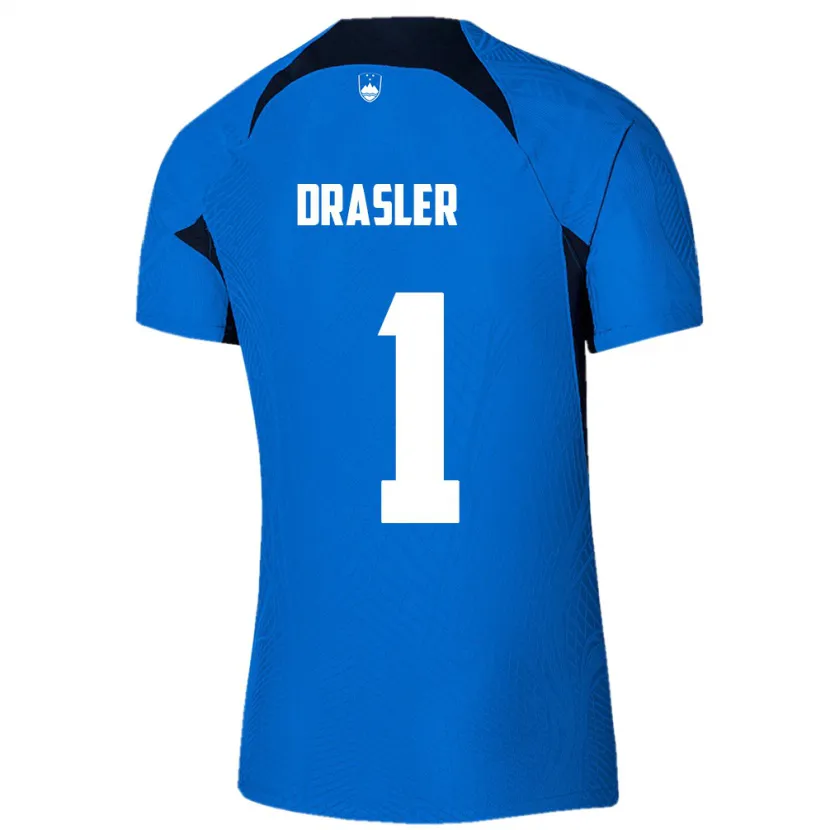 DanxenレディーススロベニアIztok Drasler#1青アウェイシャツ24-26ジャージーユニフォーム