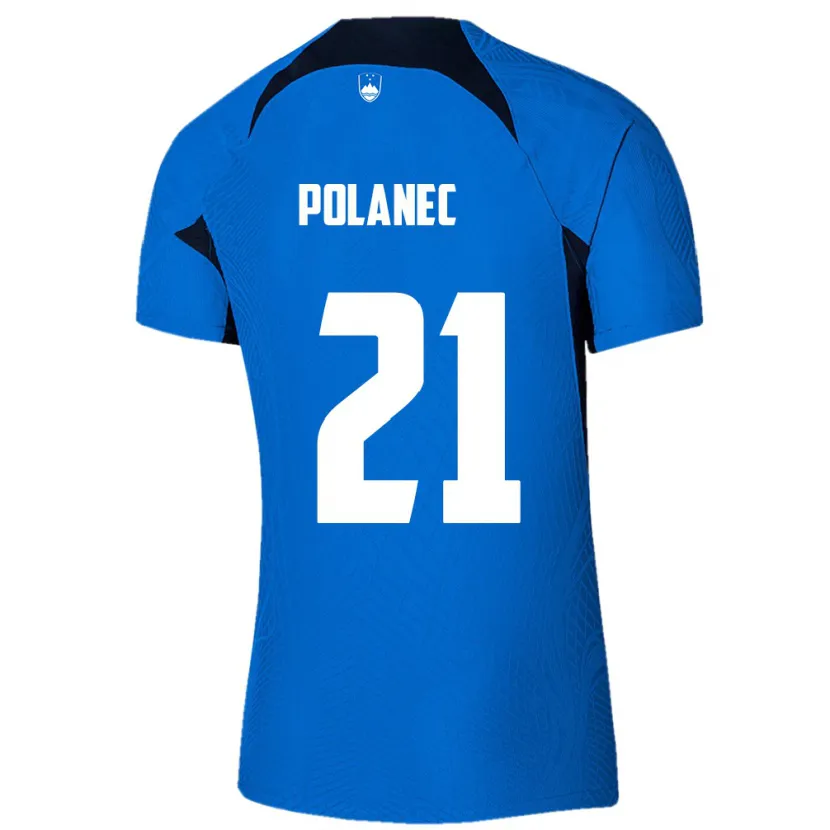 DanxenレディーススロベニアGaj Polanec#21青アウェイシャツ24-26ジャージーユニフォーム