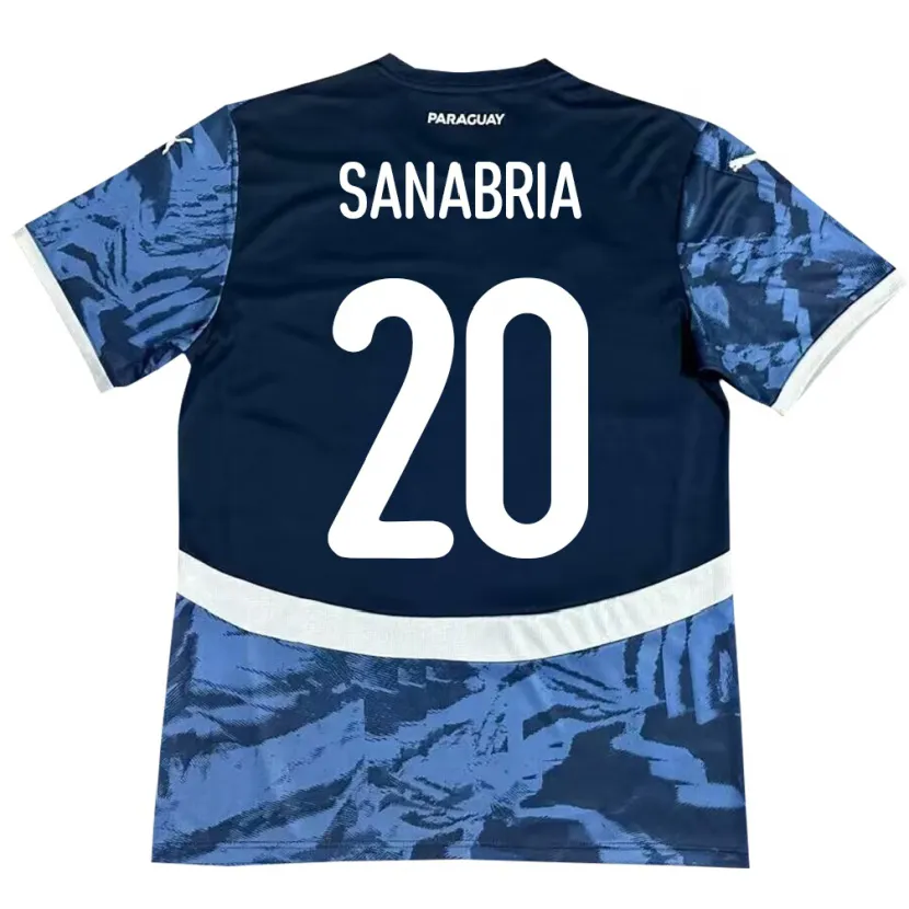 DanxenレディースパラグアイTobías Sanabria#20青アウェイシャツ24-26ジャージーユニフォーム