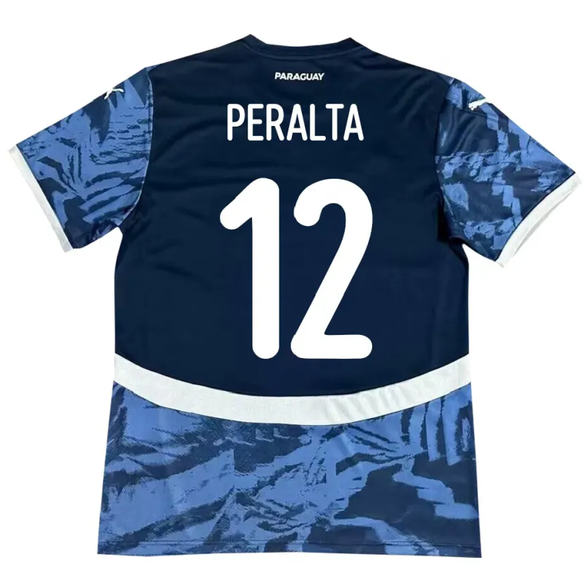 DanxenレディースパラグアイJesús Peralta#12青アウェイシャツ24-26ジャージーユニフォーム