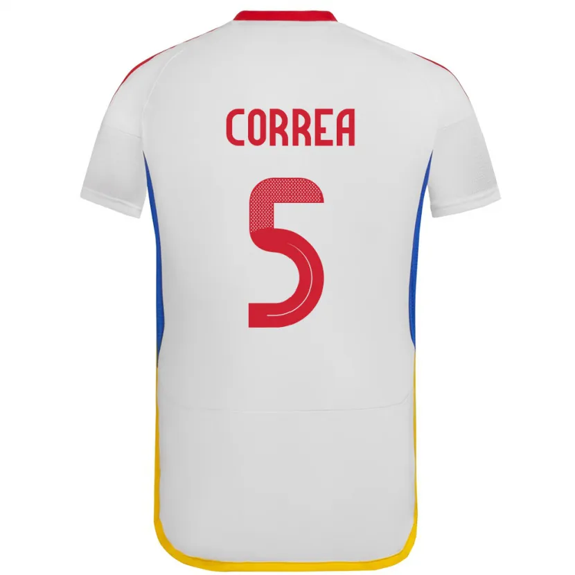 DanxenレディースベネズエラJosé Correa#5白アウェイシャツ24-26ジャージーユニフォーム