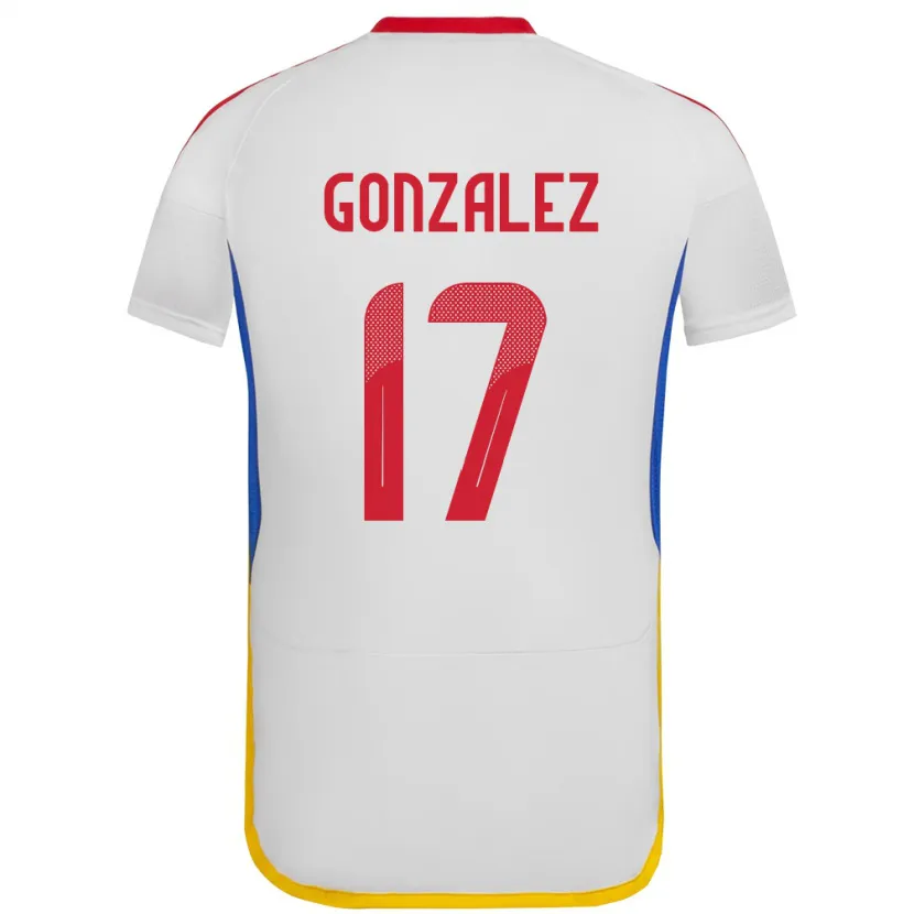 DanxenレディースベネズエラMayken González#17白アウェイシャツ24-26ジャージーユニフォーム