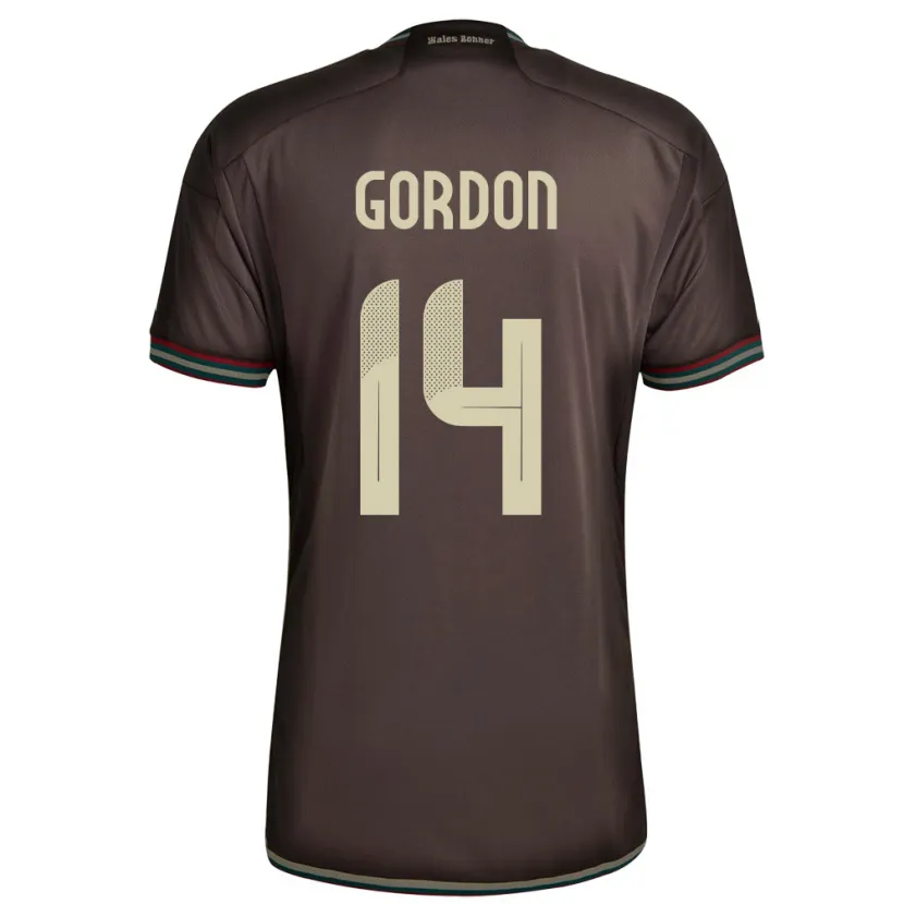 DanxenレディースジャマイカAshton Gordon#14ナイトブラウンアウェイシャツ24-26ジャージーユニフォーム